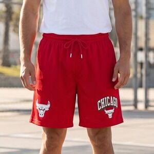Ultra Game NBA Chicago Bulls Red Mesh Basketball Shorts NWT Men Small